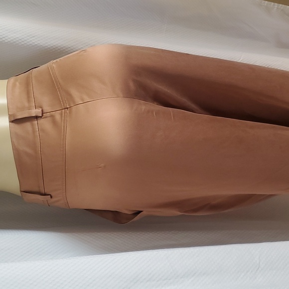 INTERMIX Raleigh 100% Silk Tapered Pants Ankle Zip Tailored Pleated Size 10 - Picture 8 of 14